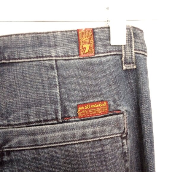 7 for All Mankind Georgia Flare Leg Denim Jeans - Picture 8 of 10